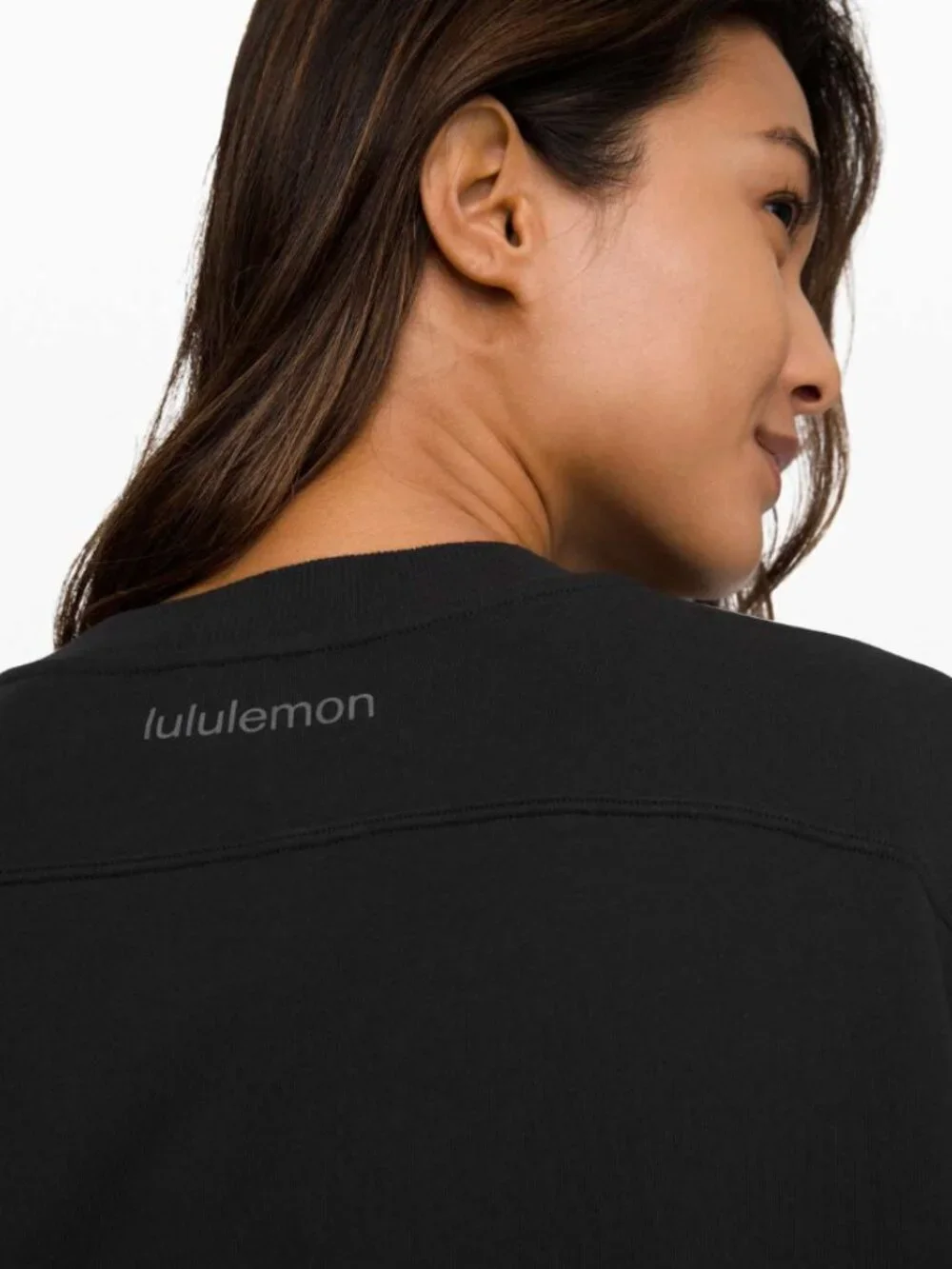 Lululemon Perfectly Oversized Crew Black - Altered